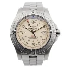 Breitling — Breitling Colt Quartz A74380 - Stainless Steel - Silver/Cream Dial — Watch — resale