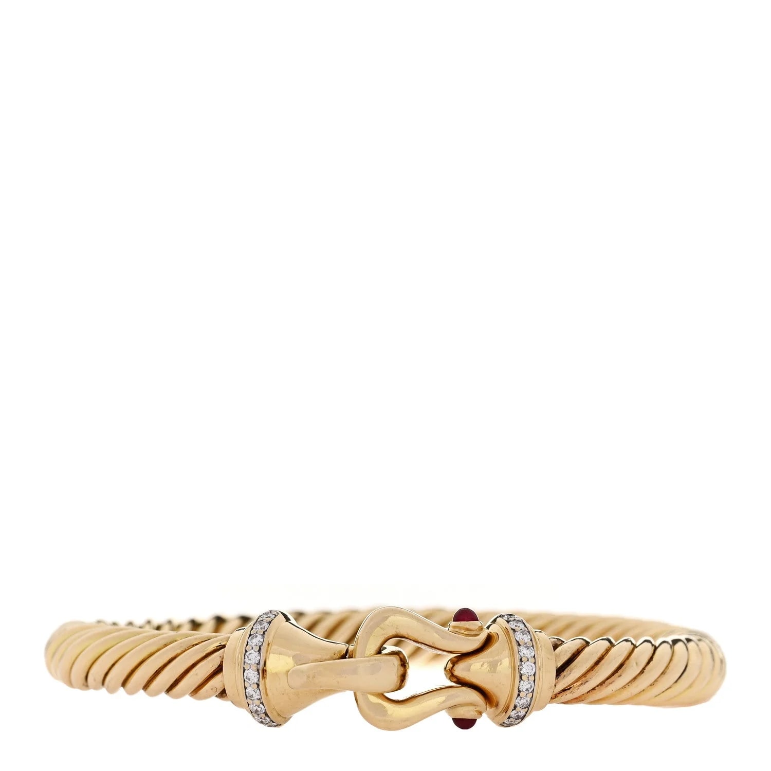 David Yurman — 18K Yellow Gold 7mm Buckle Cablespira — Jewelry — resale