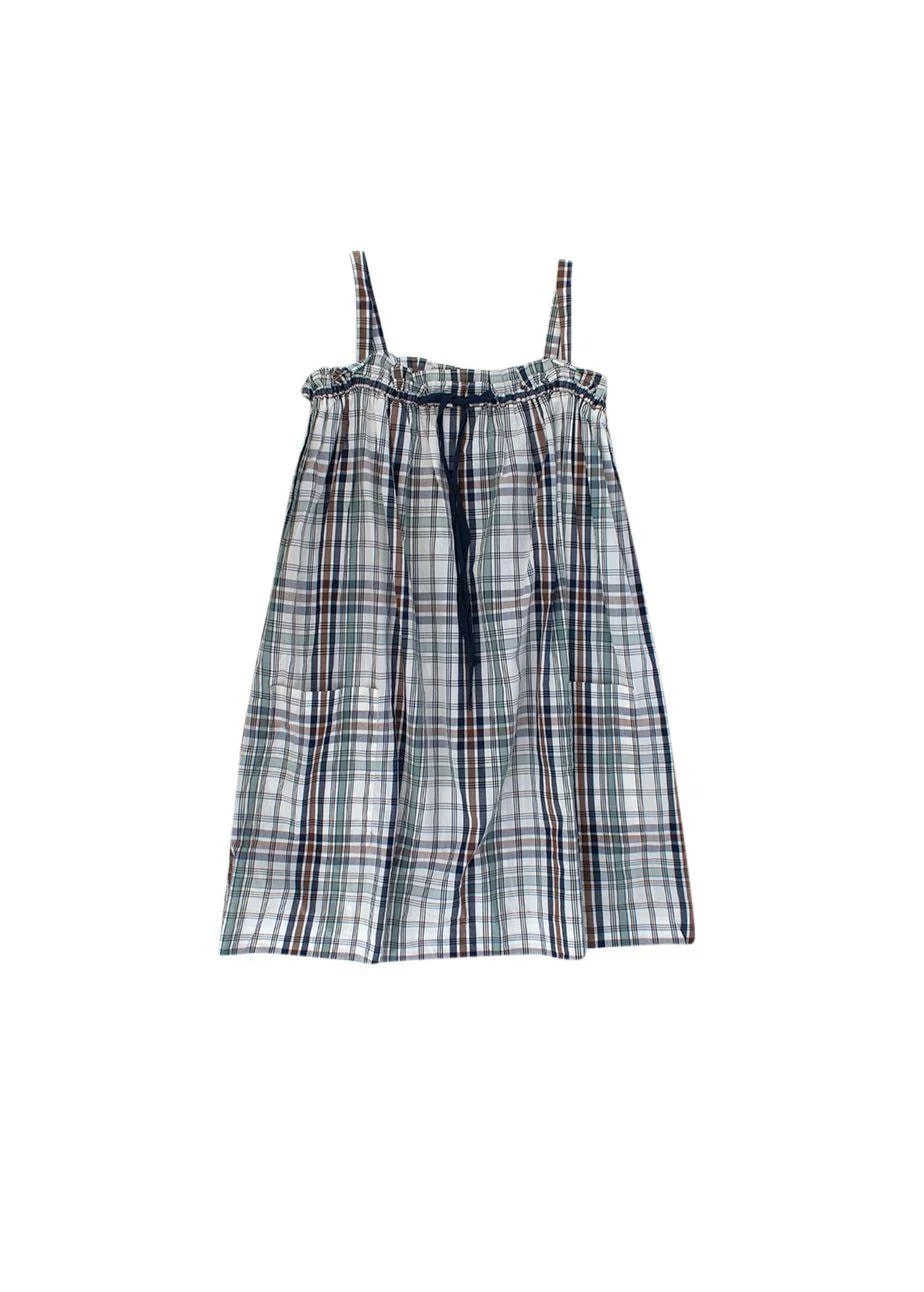 Bonpoint — Bonpoint Plaid Drawstring Dress — Clothing — resale