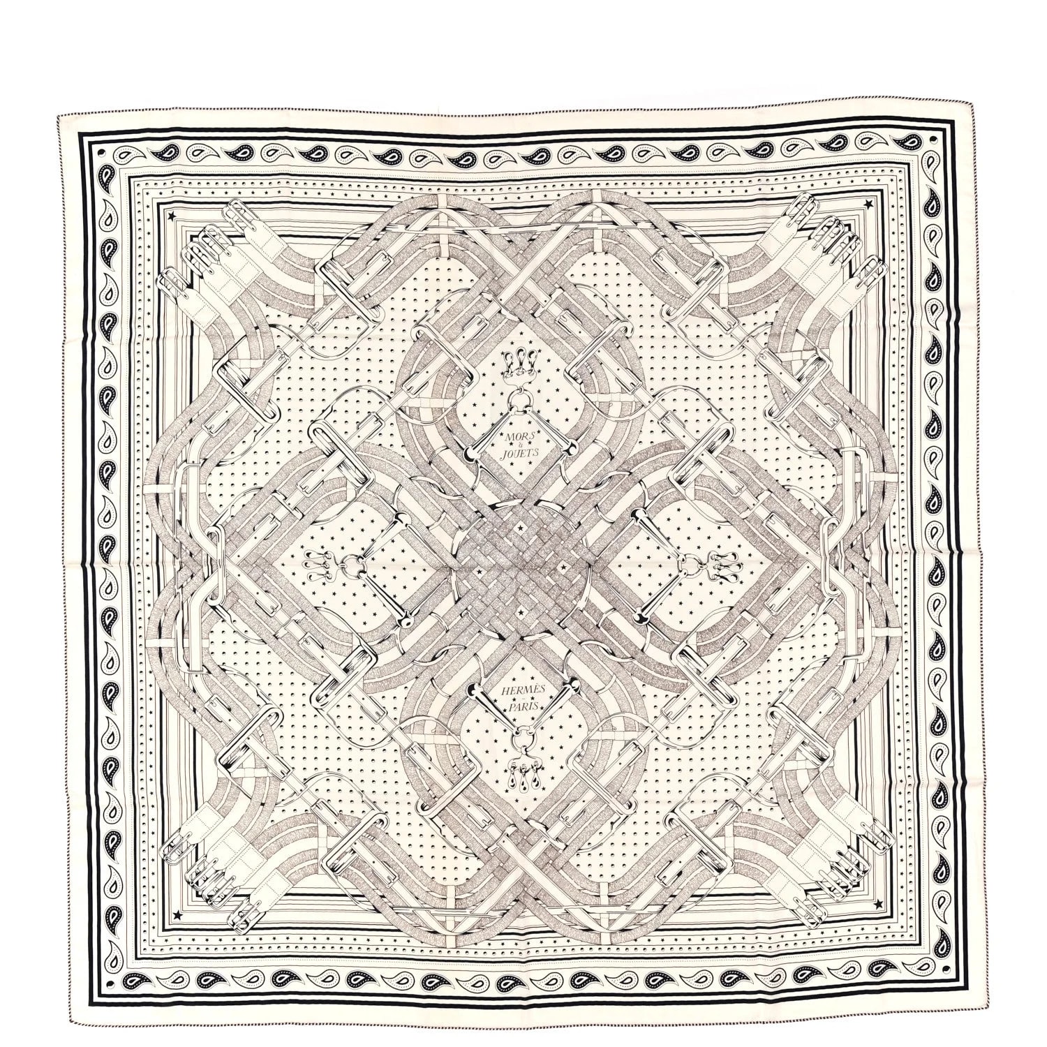 Hermès — Mors A Jouets Bandana Shawl 140 Ebene — Accessory — resale