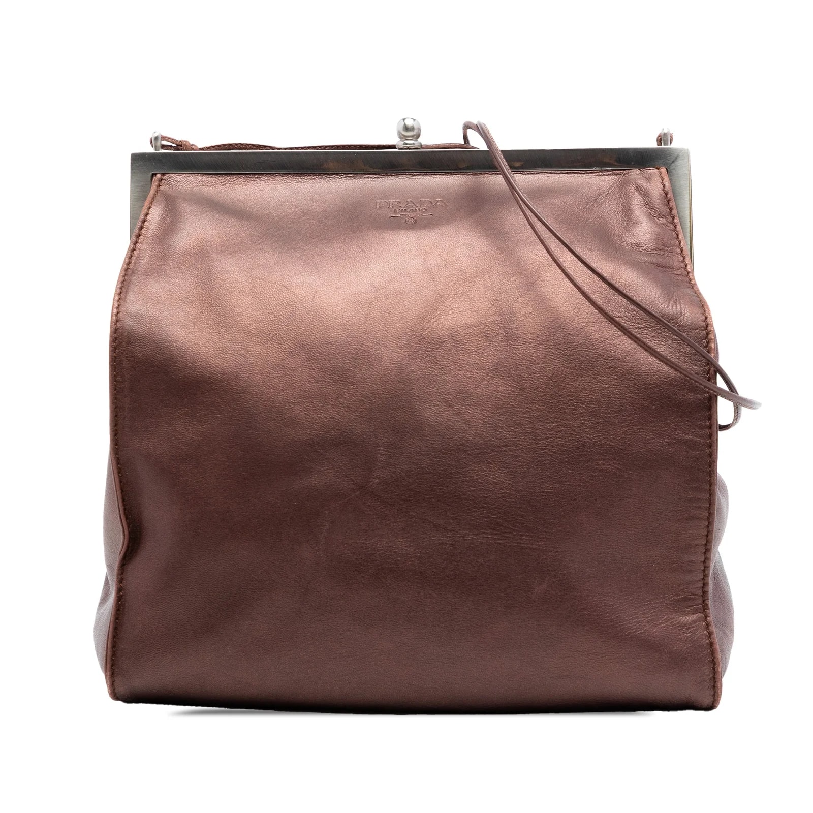 Prada — Metallic Frame Crossbody — Handbag — resale