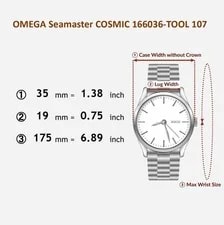 [N ] Omega Seamaster Cosmic TOOL-107 Silver 35mm Automatic Z053 2