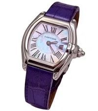 Cartier Roadster 2675 W6206007 Mother of Pearl Croco Strap B&P's 3