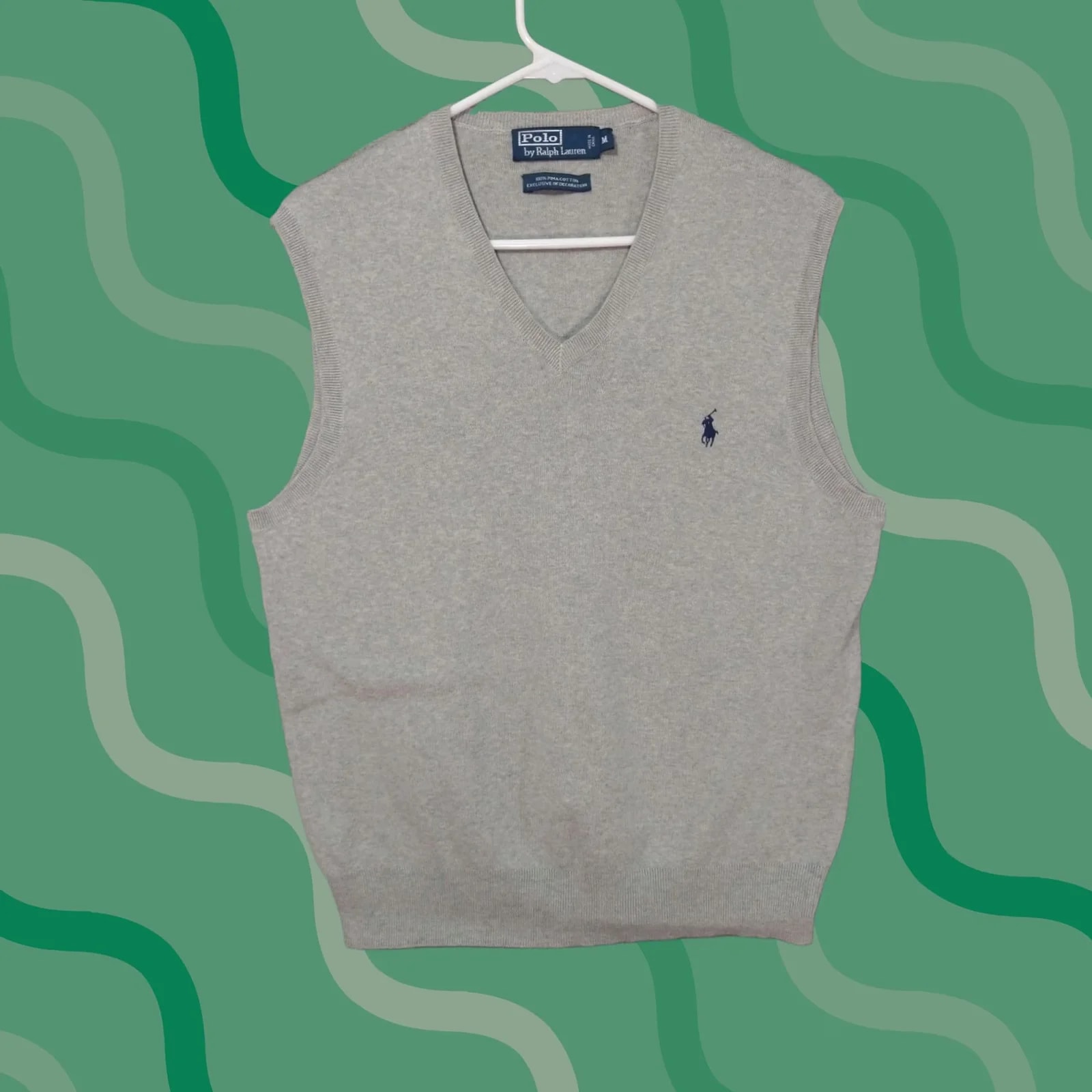 Polo Ralph Lauren — Polo Ralph Lauren Sweater Medium V Neck Vest Pima Cotton Pullover — streetwear — resale