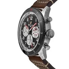 New Breitling Super Avi Black Dial Leather YB04451A1B1X1 3