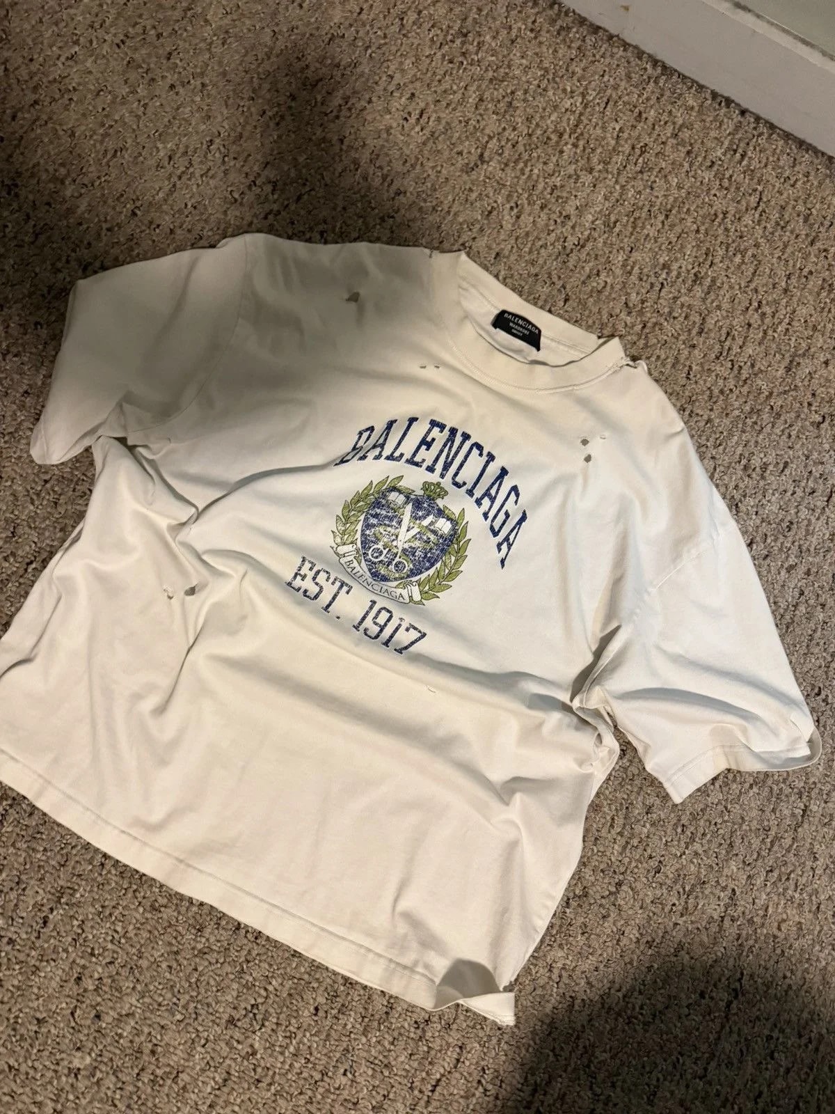 Balenciaga — Balenciaga Distressed Tee — streetwear — resale