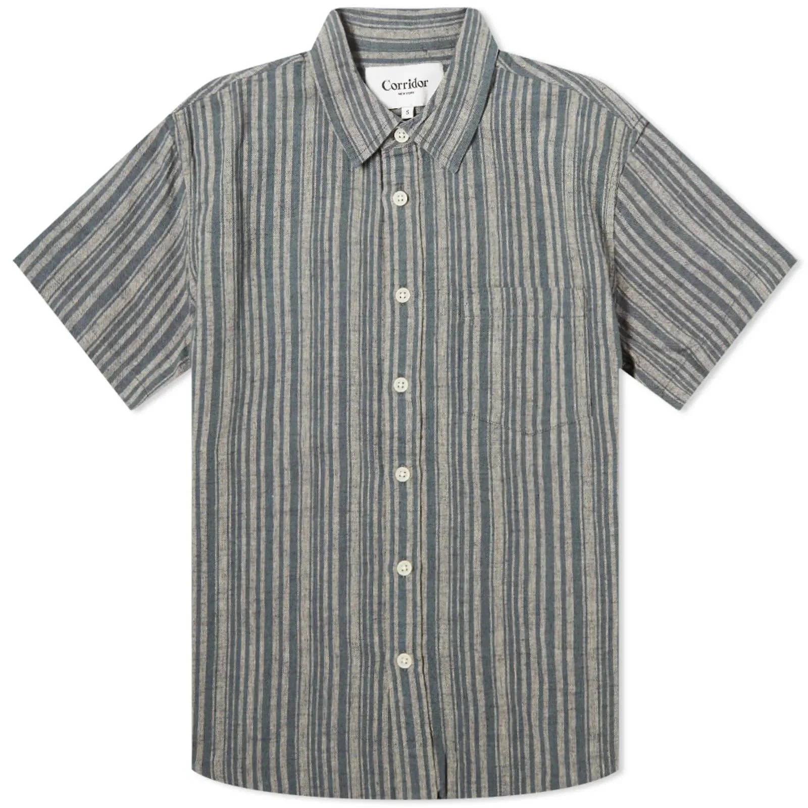 Rustic Stripe Shirt - Indigo — streetwear — resale