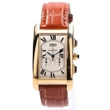 Cartier W2605856 750 QZ Tank American Large Model Watches - Gold 2