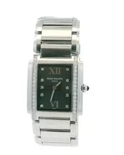 Patek Philippe — Patek Philippe 4910 Twenty-4 Grey Dial Diamond Steel — Watch — resale