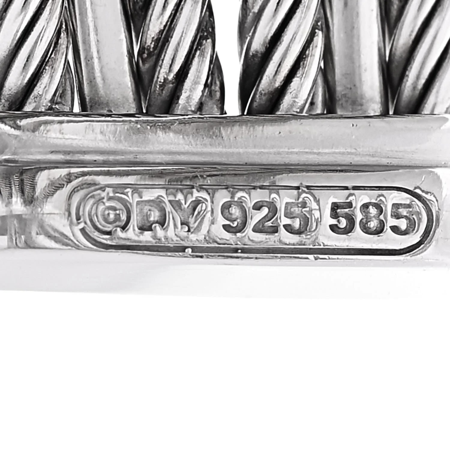 14K White Gold Crossover Four Row Cuff 3
