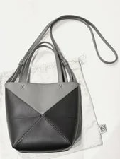 Loewe — Loewe Puzzle Mini Burl /Dark 757265 — Handbag — resale