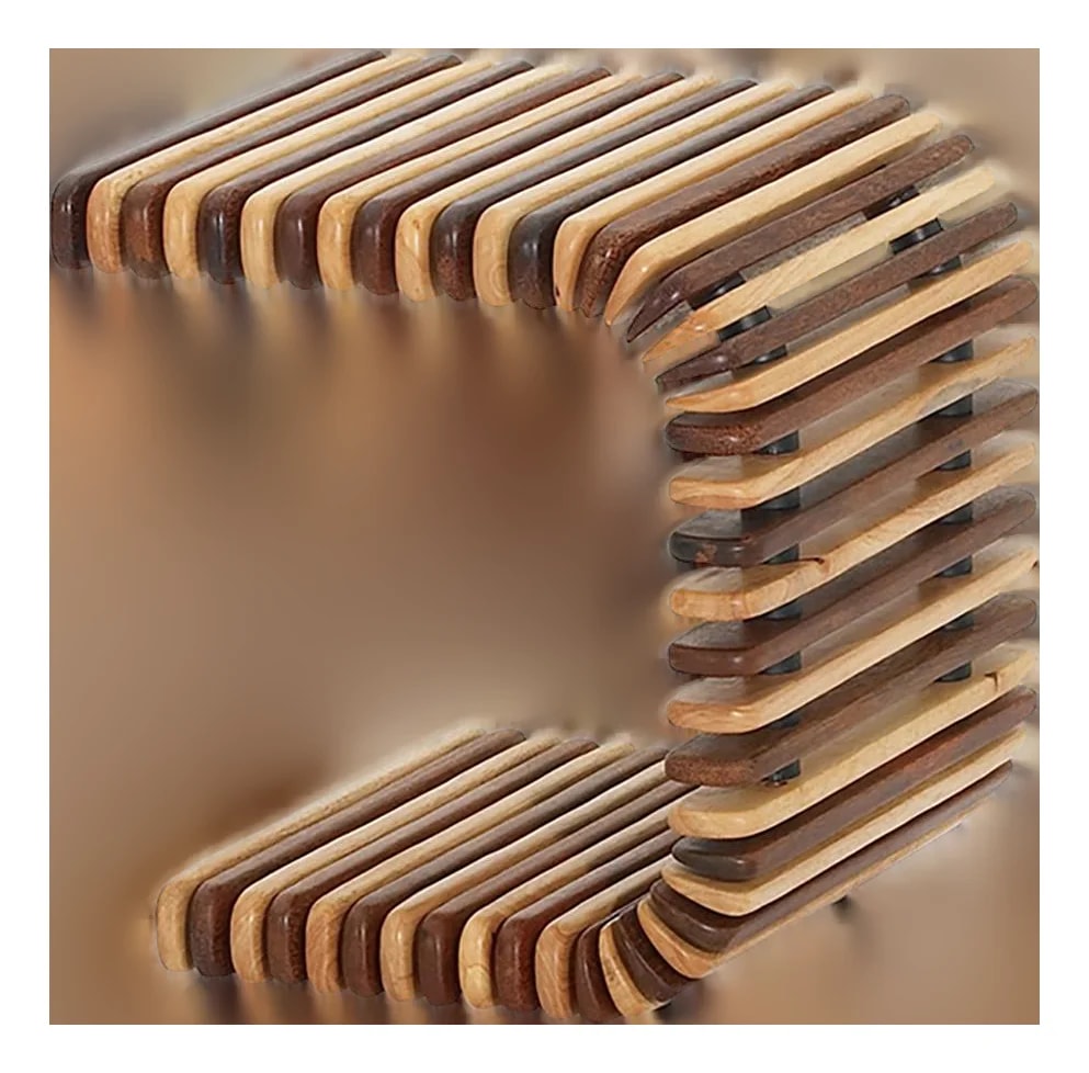 Pacific Green — Slatted Palmwood Luxor Side By Pacific — Furniture — resale