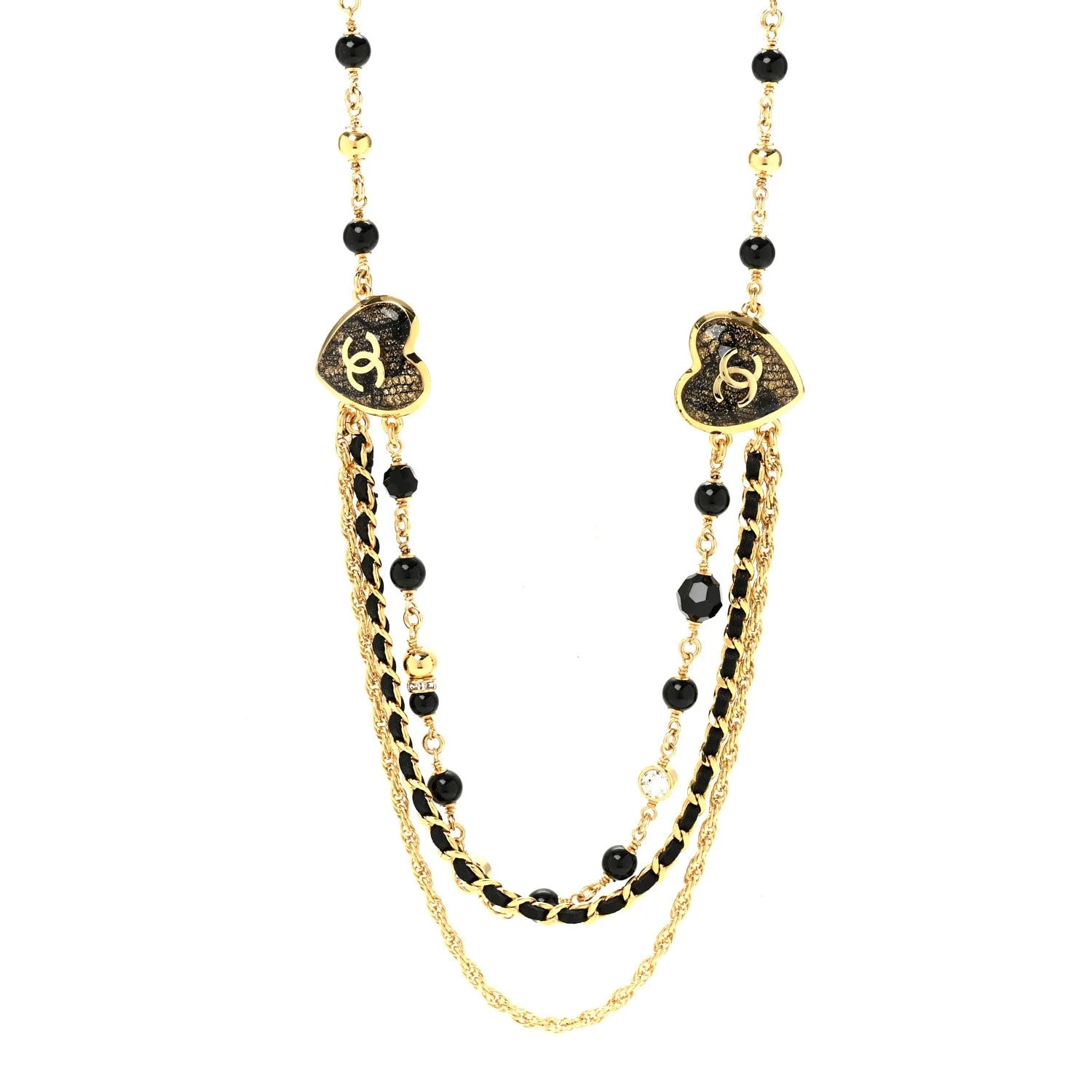 Beaded CC Heart Long 4