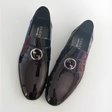 New Auth Gucci Interlocking Loafers Shoes 730134 BNC00 1000 G 5.5 US 6 2