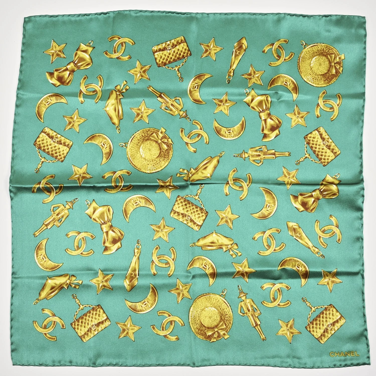 Chanel — Archive CC Charm Printed Pocket Square — Accessory — resale