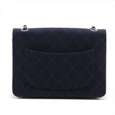 Chanel Matelasse Cotton Single Flap Single Chain Metal Fitt 2