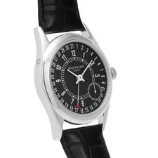 Patek Philippe Calatrava 6000G-001 Black Dial White Gold / Diamond #W318 3
