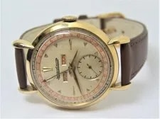 18k Gold JAEGER-LeCOULTRE Triple Calendar Winding 1940s Exlnt 2