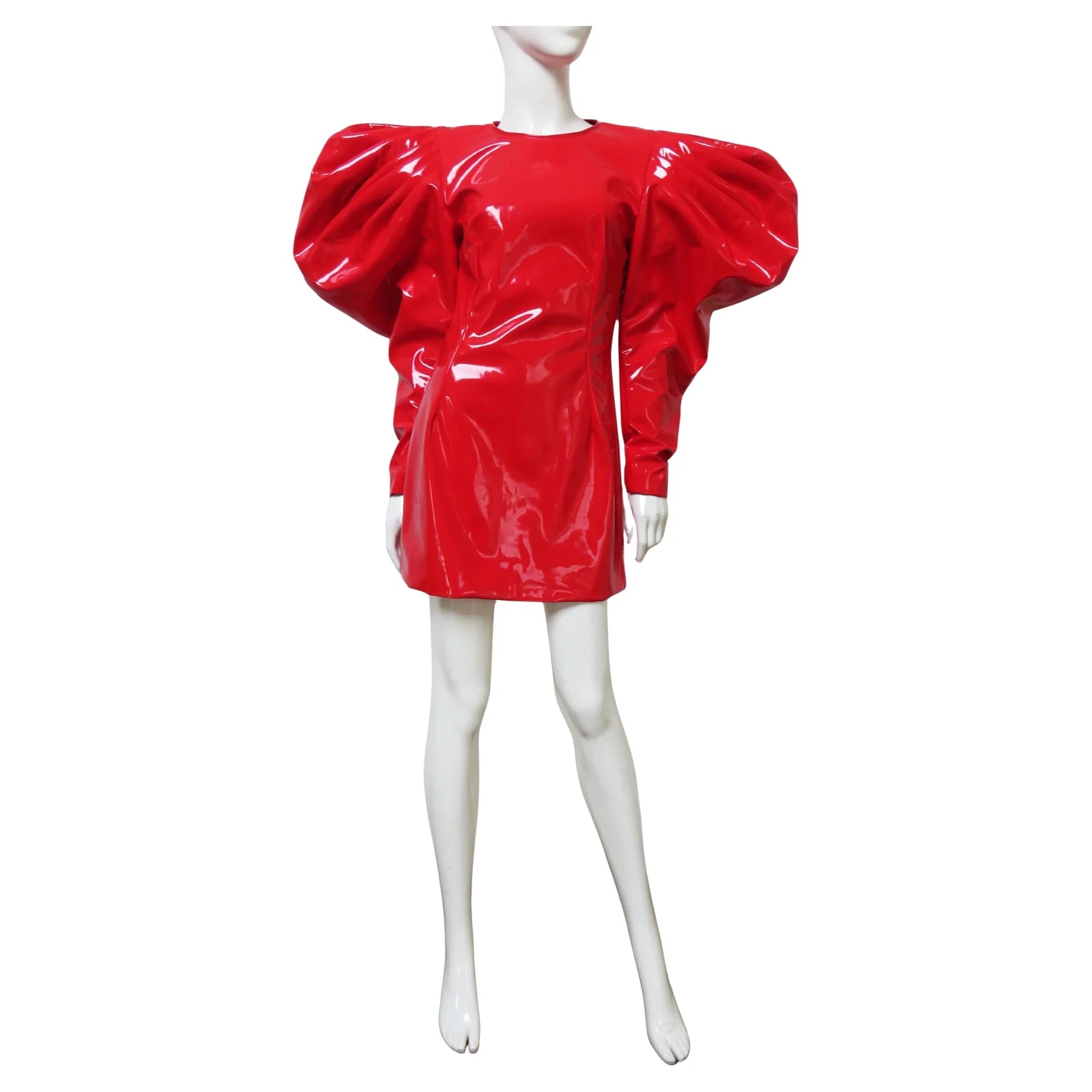 1990s Alexander McQueen Dress With Ruffle Train 2