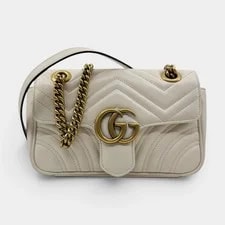 Gucci — Gucci Matelassé Chevron Quilted GG Marmont Small — Handbag — resale