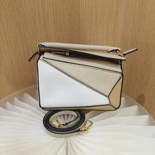 Loewe — Loewe Puzzle Edge Mini Flap Crossbody Smooth Tri — Handbag — resale