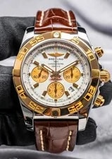 Breitling Chronomat 44 Rose Gold $11K Msrp ** MOP Dial eBay Live B01 CB0110 3