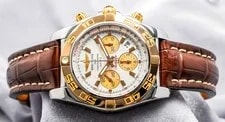 Breitling Chronomat 44 Rose Gold $11K Msrp ** MOP Dial eBay Live B01 CB0110 4