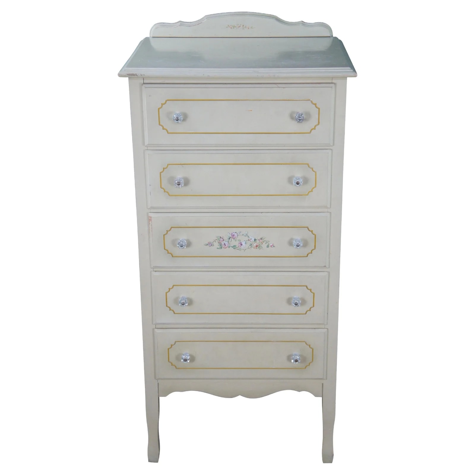 Antique Victorian Revival Walnut Gentleman's Chest of Drawers Cabinet Console — Furniture — resale