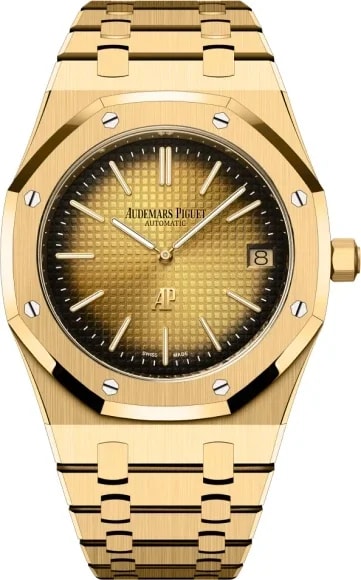 Worldofluxuryus — Audemars Piguet Royal Oak Jumbo Extra-Thin 18K Yellow Gold — Watch — resale