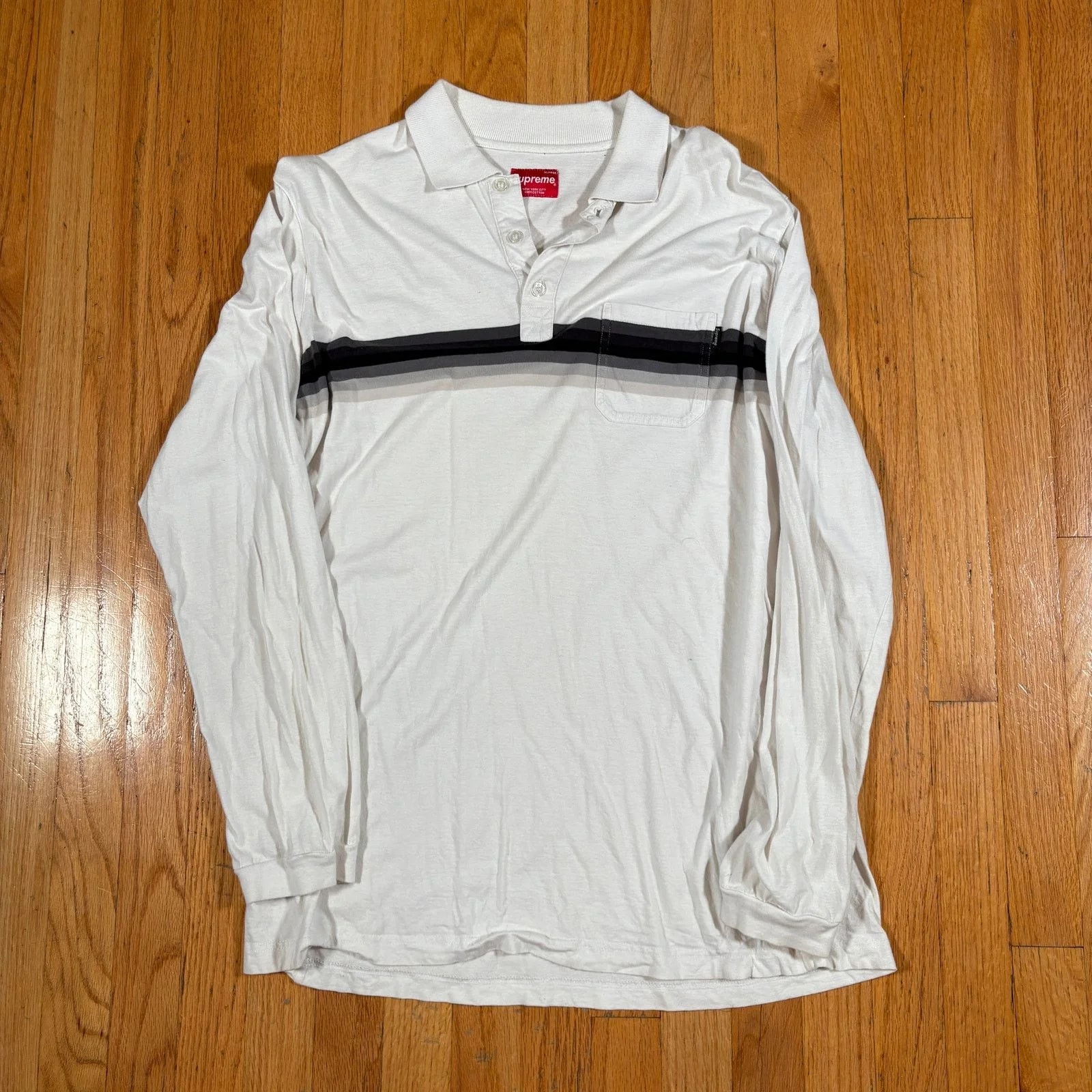 Supreme — Supreme New York City Striped Polo — streetwear — resale