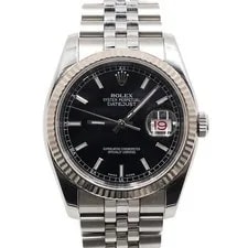 Rolex — Rolex Datejust Black Dial Index 36mm Steel 116234 154131123 — Watch — resale