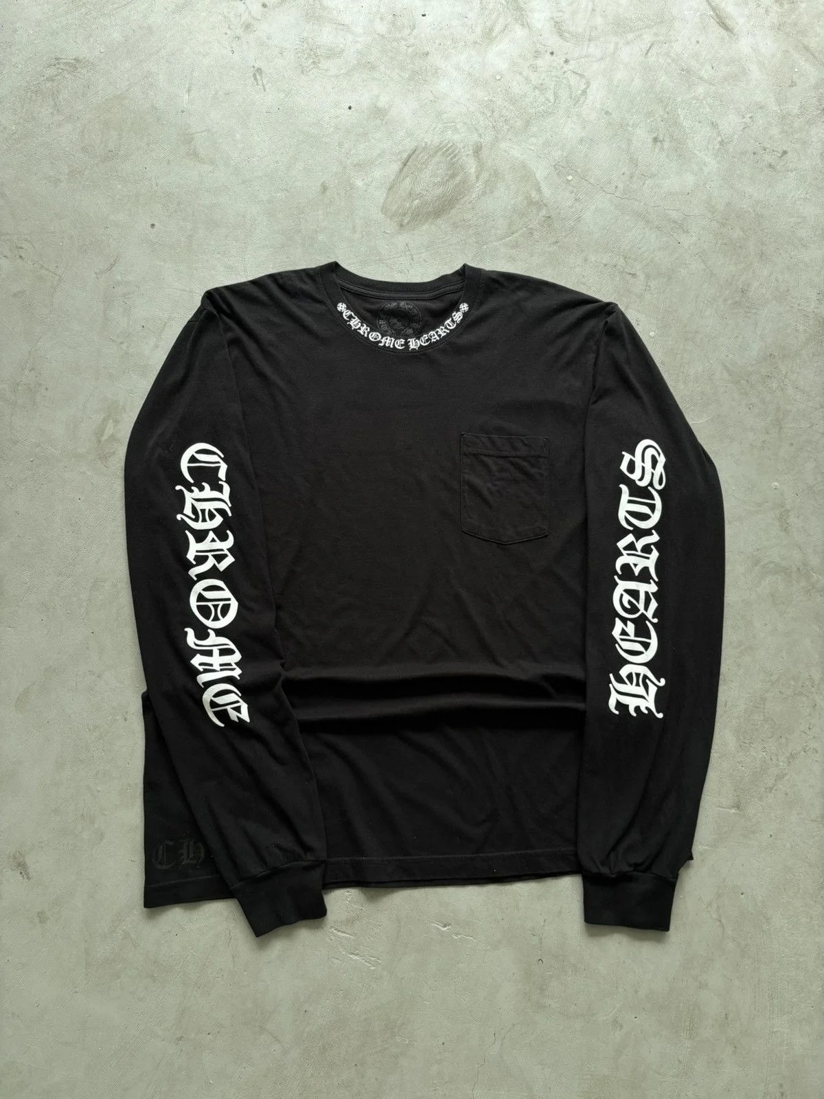 Chrome Hearts — Hearts Neck & Sleeve Script Long Sleeve — streetwear — resale