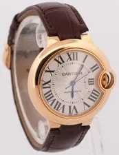 Cartier Ballon Bleu 18K Rose Gold 33mm Leather Automatic 3682 W6920097 4