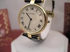 Cartier Paris 18 K Gold Case White Dial Quartz With Box & Papers 2