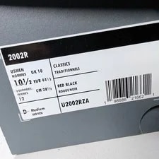 New Balance US 10.5 True Retro 2002R Run U2002RZA 2