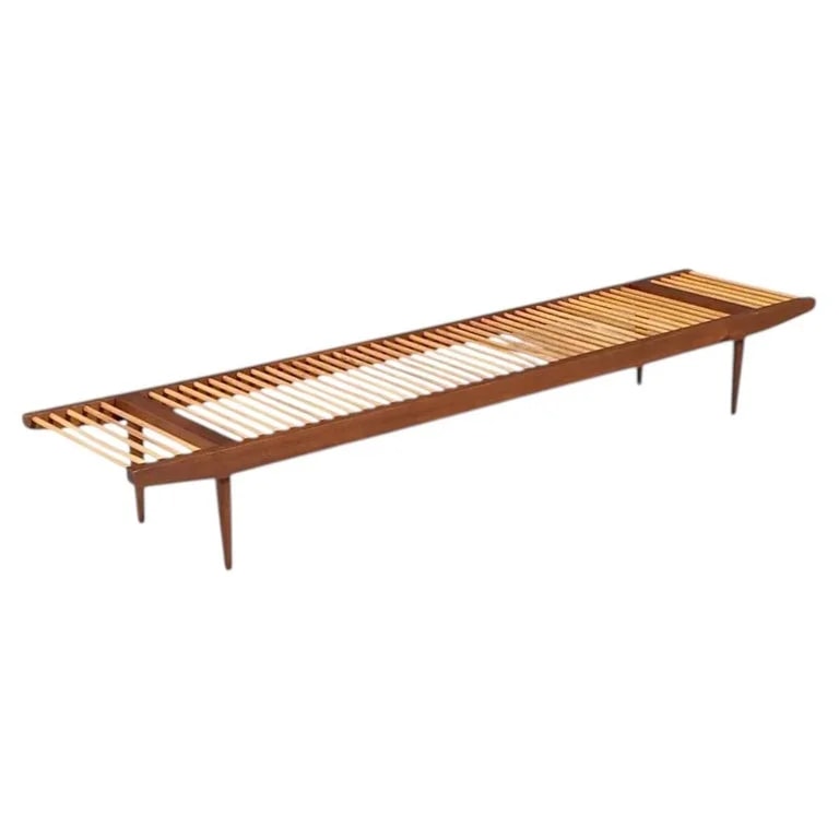Glenn of California, Milo Baughman — Expertly Restored - Milo Baughman Two-Tone Slatted for Glenn of California — Furniture — resale