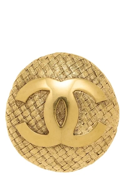Chanel — Interlocking 'CC' Woven Pin Large — Jewelry — resale