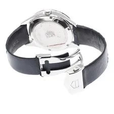 TAG Heuer Carrera WAR1114 39mm SS Leather Navy Dial Quartz Date #C269 3