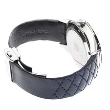 TAG Heuer Carrera WAR1114 39mm SS Leather Navy Dial Quartz Date #C269 4