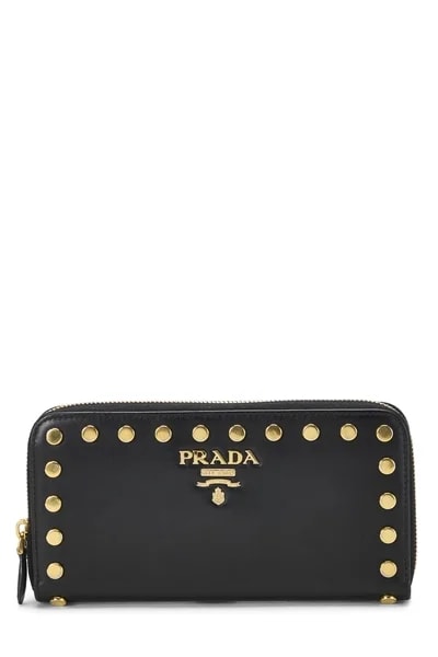 Prada — Studded Zip Around Wallet — Accessory — resale
