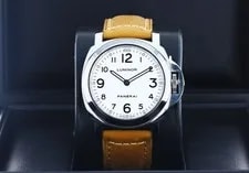 Panerai — Panerai Luminor Base PAM00114, Limited To 500 Pieces White Dial - Steel on Strap — Watch — resale