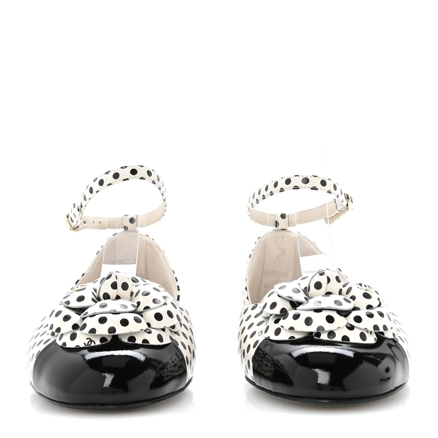 Printed Cap Toe Polka Dot Camellia Mary Jane 36 3