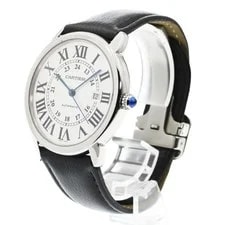 Cartier — Cartier Ronde Solo DE XL W6701010 42mm SS/Leather Silver #C16747 — Watch — resale