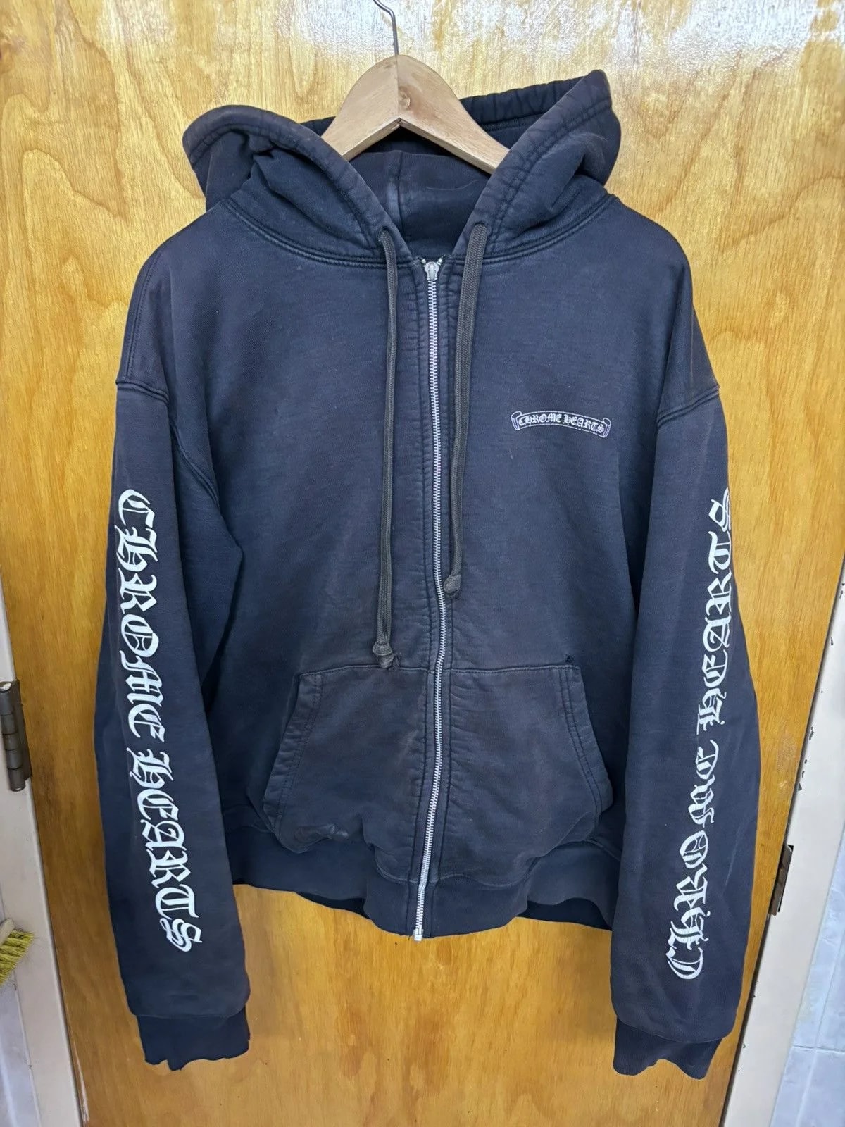 Chrome Hearts — Hearts Scroll Hoodie Zip Up Thermal — streetwear — resale
