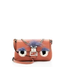 Fendi — Fendi Fox Fur Micro Buggie Baguette — Handbag — resale