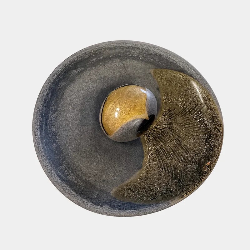 Alfredo Barbini — Murano Glass Plate and Object — decorative_object — resale