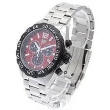 TAG Heuer Formula 1 CAZ101AN 43mm SS Red/Black Quartz Chronograph Date #C304 2
