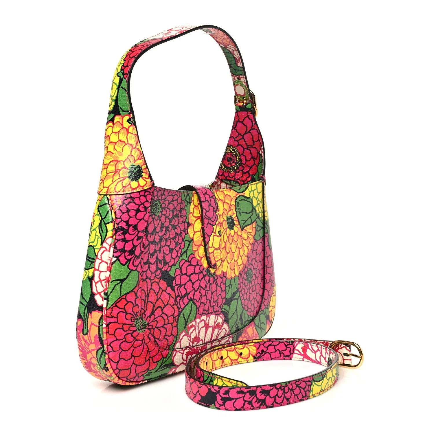 X KEN Scott Textured Pomponica Print Small Jackie 1961 Hobo Fuxia Pompon 3