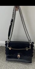 Fendi — Fendi Small Scalloped Flap Chain Strap Turn Lock — Handbag — resale