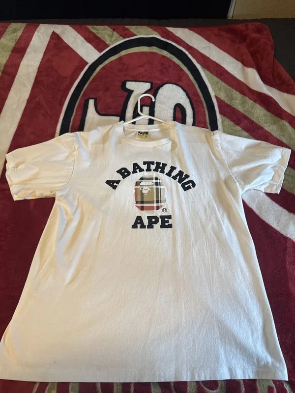 BAPE — Bape Check Print T Shirt — streetwear — resale